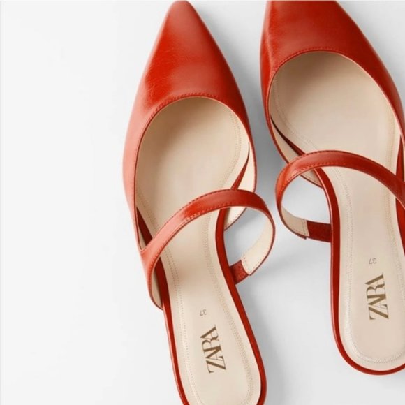 Zara Pointed Flat Mary Jane Slip On - 6/6.5 - Picture 5 of 5